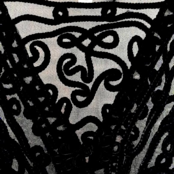 Vintage Large Jasmi Black Lace Button Up Party Vest - Picture 2 of 11